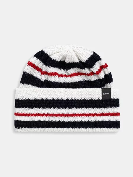 Шапка с вълна Eisbar Stripy MÜ бяло