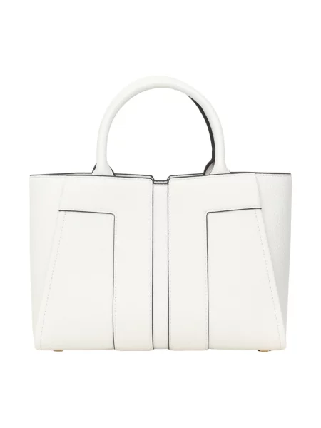 Shopperka Elisabetta Franchi skórzana biała