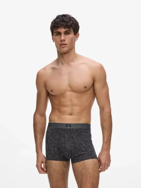 Karl Lagerfeld Boxerky sivá čierna