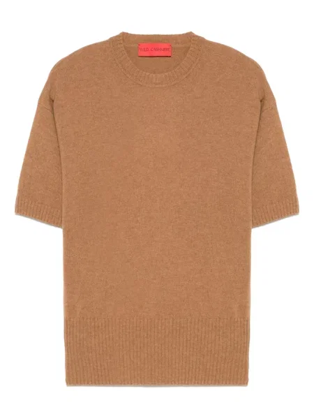 Tricou Wild Cashmere din cașmir maro