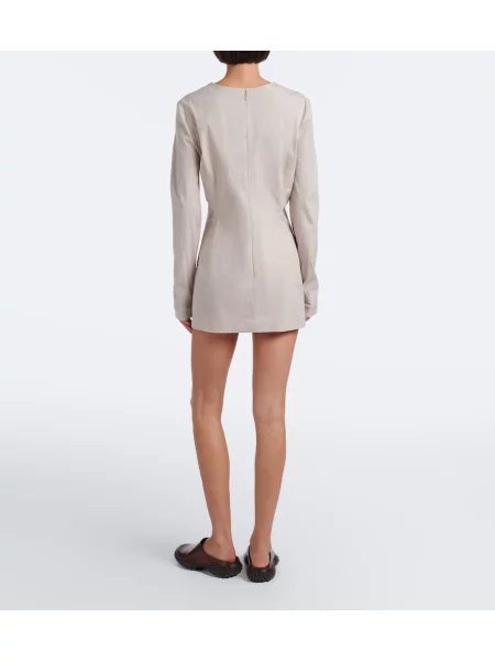 Rochie Miu Miu cu funde din poplin alb