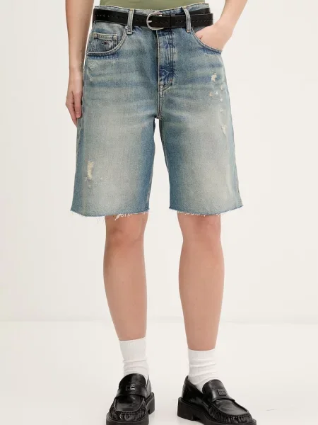 Tommy Jeans pantaloni scurți de damă din denim albastru