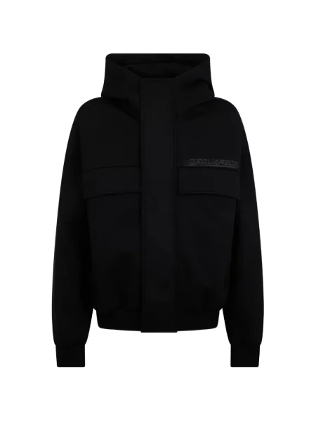 Hanorac cu glugă Dsquared2 cu imagine negru