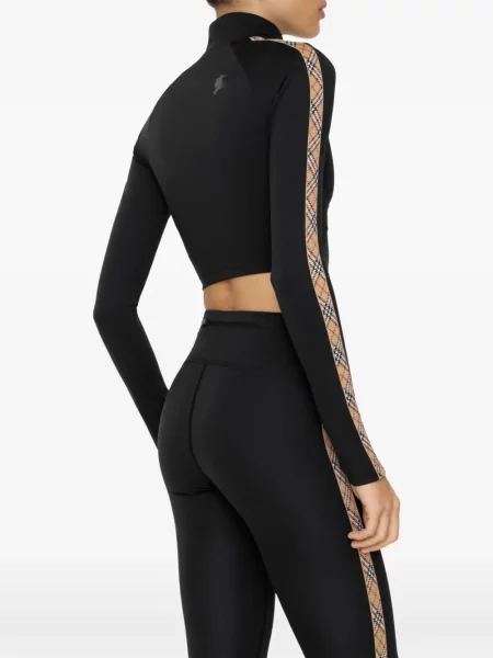 Decupat geacă Burberry alergare stretch negru