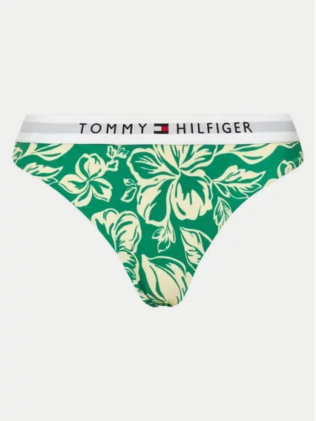 Klasické bikiny Tommy Hilfiger s potiskem s tropickým vzorem zelené