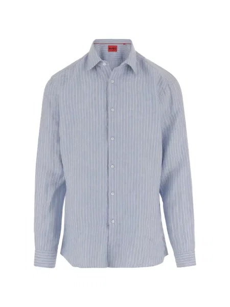 Cămașă cu dungi Boss cu dungi albastru