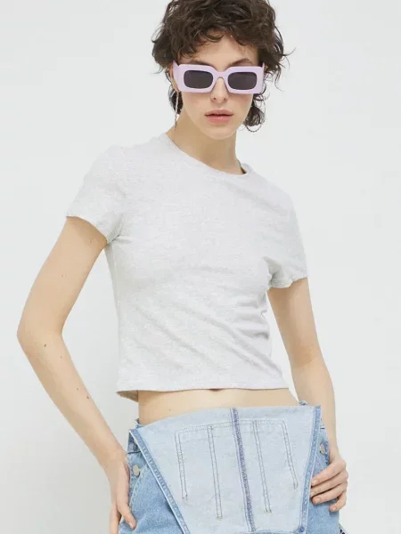 Тениска Abercrombie & Fitch сиво