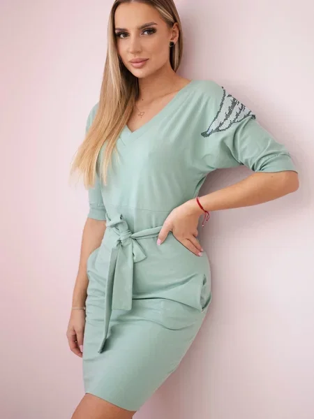 Sukienka Kesi garniturowa khaki
