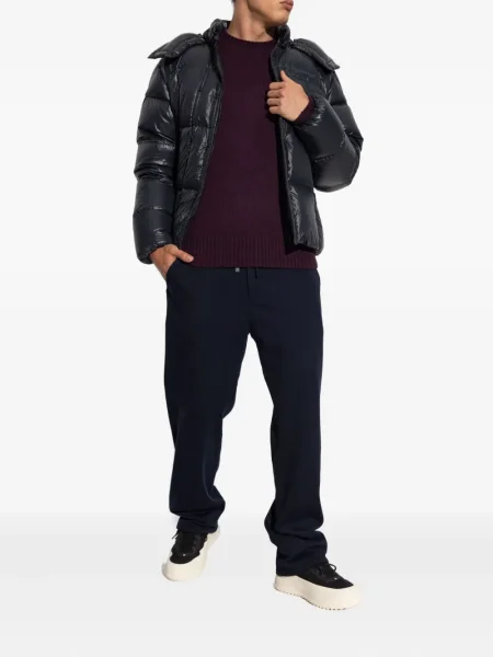 Geacă Moncler cu glugă negru