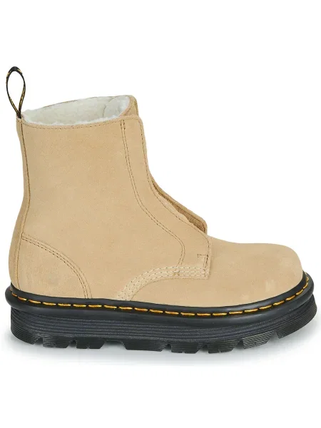 Botine Dr. Martens din piele de căprioară bej