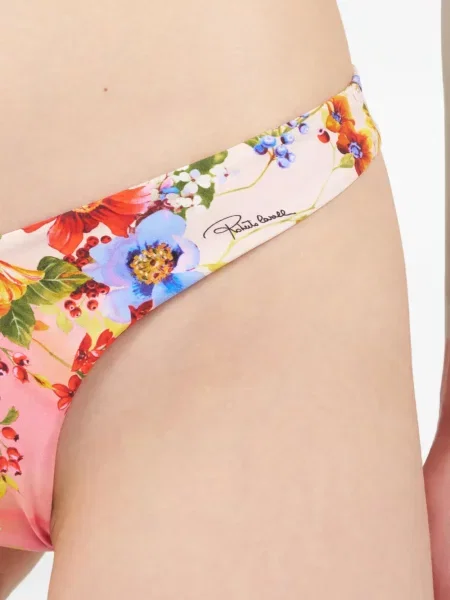 Gėlėtas raštuotas bikini Roberto Cavalli rožinė