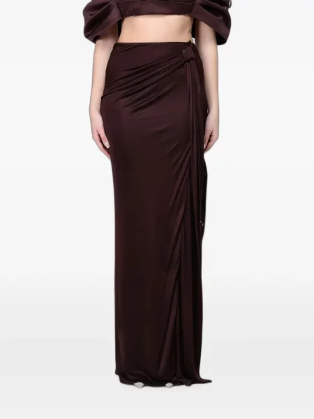 Fusta maxi Elisabetta Franchi drapată maro
