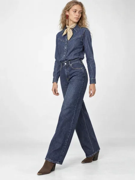 Blugi drepți Pepe Jeans albastru