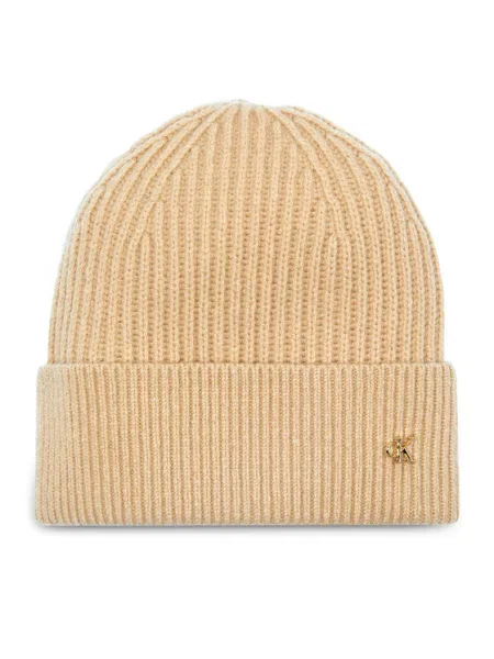Calvin Klein Căciulă Ck Metal Wool Beanie bej
