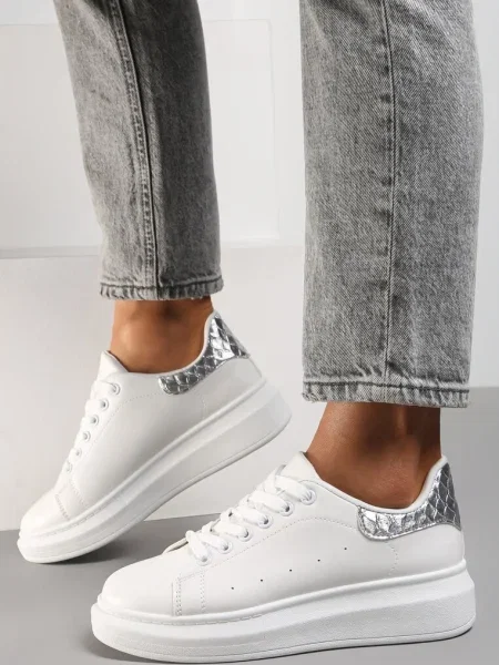 Sneakers Albi-Argintii Lucid Dream alb