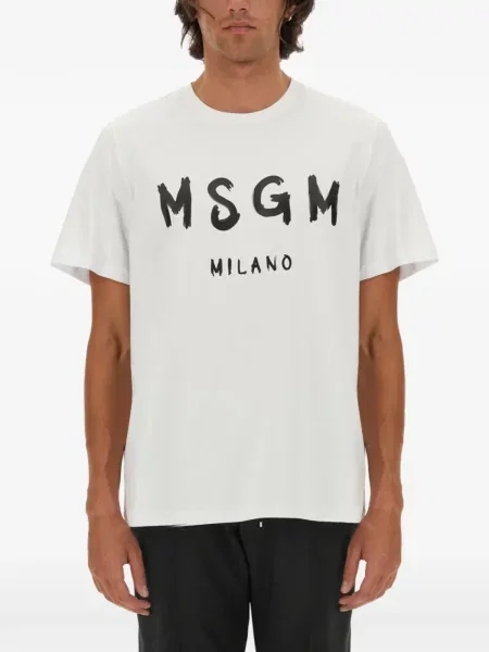 Tricou Msgm cu imagine alb