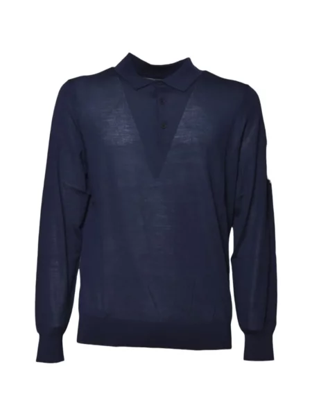 Tricou polo Mc2 Saint Barth de lână albastru