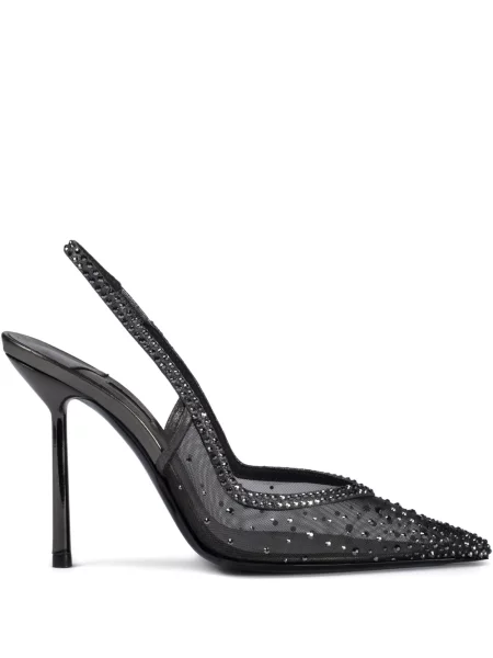 Pantofi cu toc Le Silla slingback de cristal gri