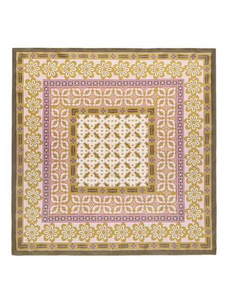 Fular La Doublej de mătase cu model floral cu imagine