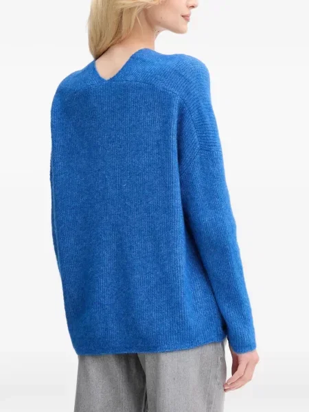 Pulover Mos Mosh cu decolteu în V albastru