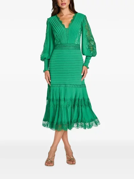 Rochie midi Tadashi Shoji din dantelă verde