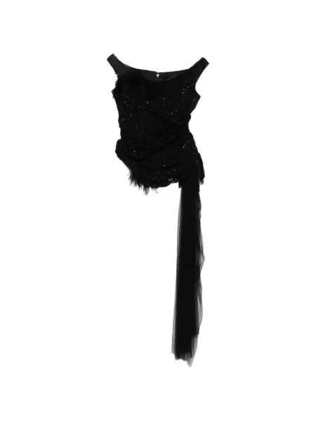 Топ Marc Le Bihan с пайети черно