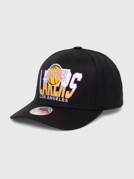Шапка с козирка с вълна Mitchell&Ness NBA LOS ANGELES LAKERS с апликация черно