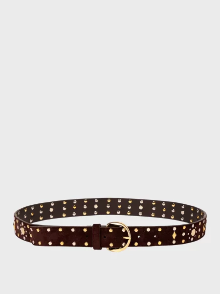 Замшевий ремінь Sandro коричневий