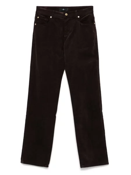 Pantaloni 7 For All Mankind de catifea cord maro