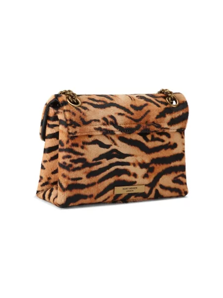 Kurt Geiger London crossbody kabelka dámska kožená KENSINGTON hnedá