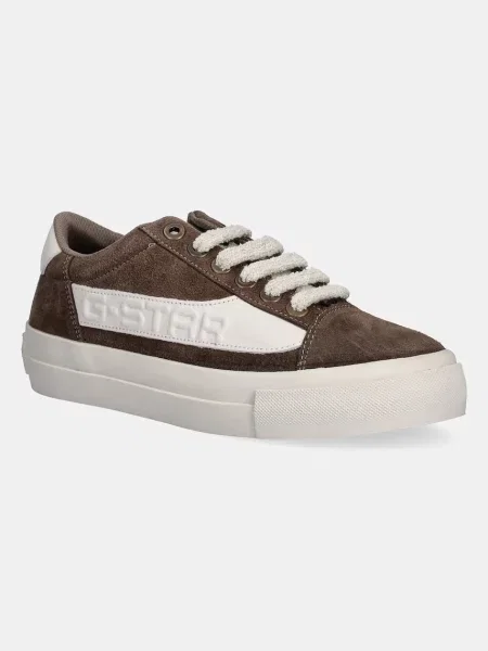 G-Star sneakers din piele întoarsă LOOM BSC W maro