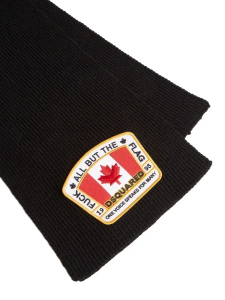 Fular Dsquared2 de lână negru