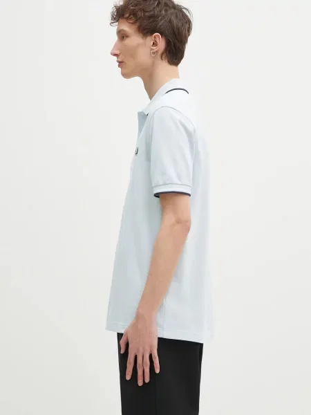 Koszulka polo Fred Perry z logo w paski biała