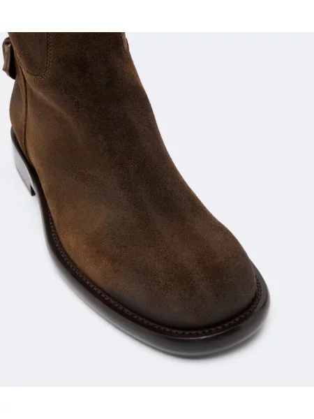 Cizme Burberry din piele de căprioară maro