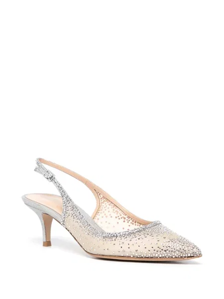 Bateliai Gianvito Rossi slingback sidabrinė