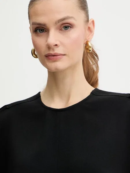 Платье мини Victoria Beckham клеш черное