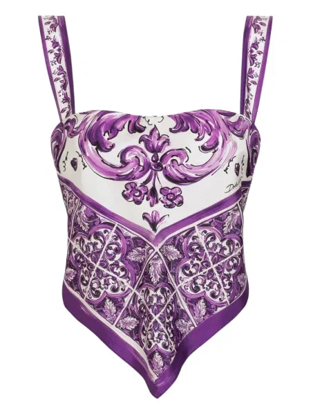 Top Dolce & Gabbana de mătase violet