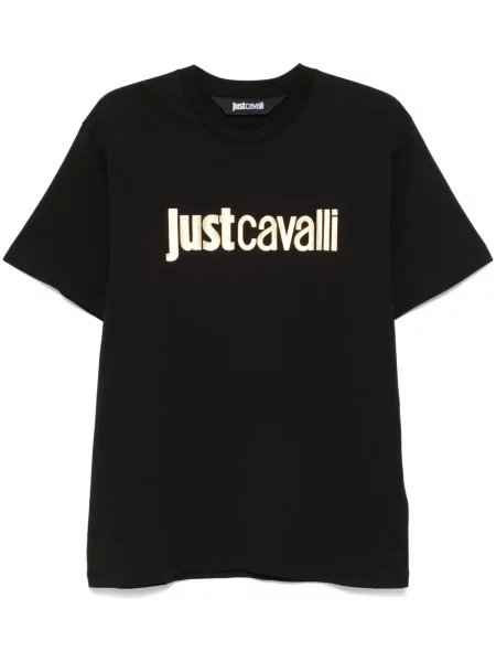 Tricou Just Cavalli cu imagine negru