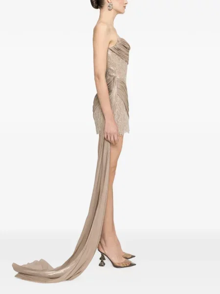 Rochie mini Nissa cu paiete din dantelă