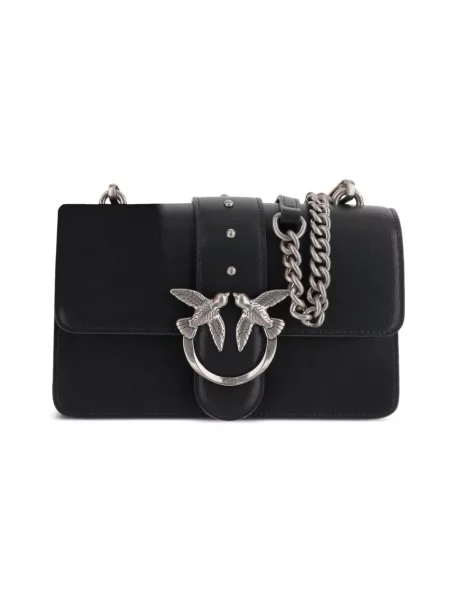 Mała mały torebka skórzana Pinko elegancka czarna