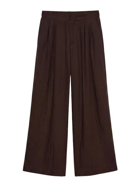 Pull&Bear Pantaloni cutați ciocolatiu