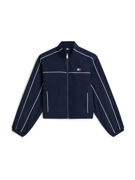 Tommy Jeans Geacă de primăvară-toamnă bleumarin / roșu cireș alb