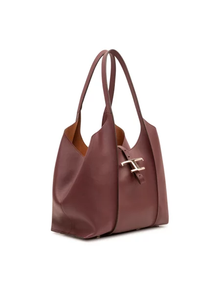 Shopperka Tod's skórzana brązowa