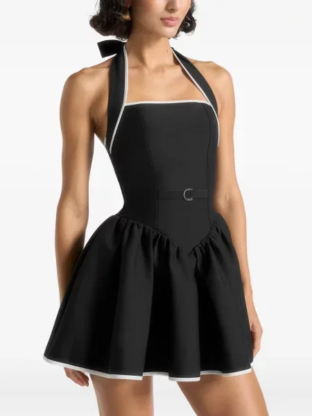 Cu peplum rochie mini Manière De Voir de costum negru