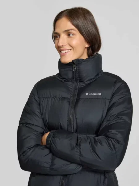 Kurtka pikowana ze stójką i zamkiem błyskawicznym Columbia czarna