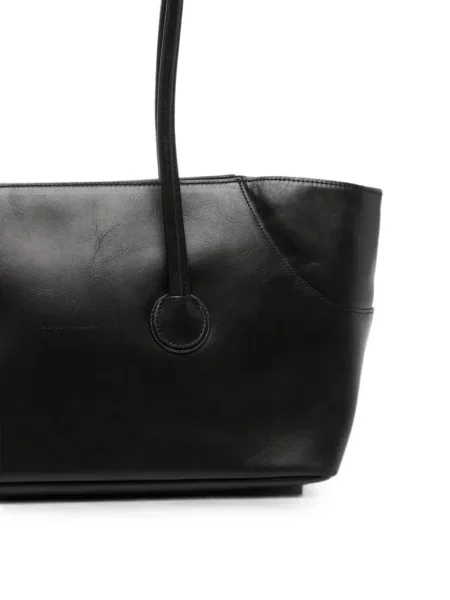 Top Marge Sherwood din piele negru