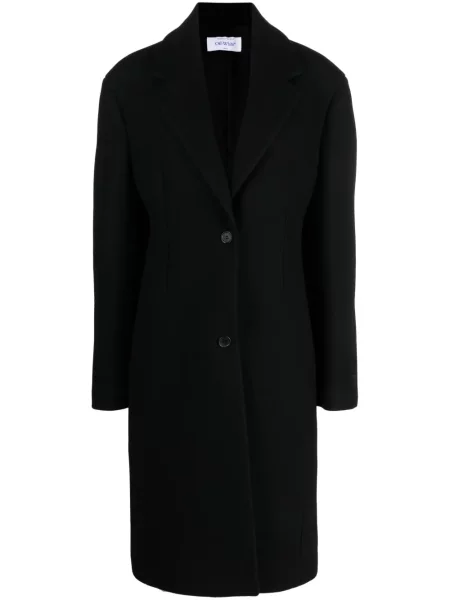 Palton Off-white cu broderie alb