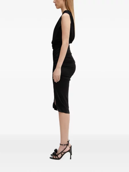 Rochie Rick Owens Lilies cu volane asimetrică negru