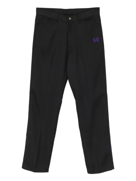 Kalhoty Needles s výšivkou černé