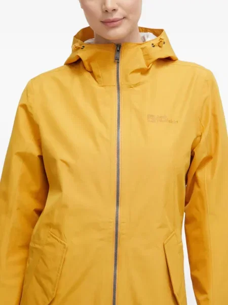 Geacă parka Jack Wolfskin cu glugă galben